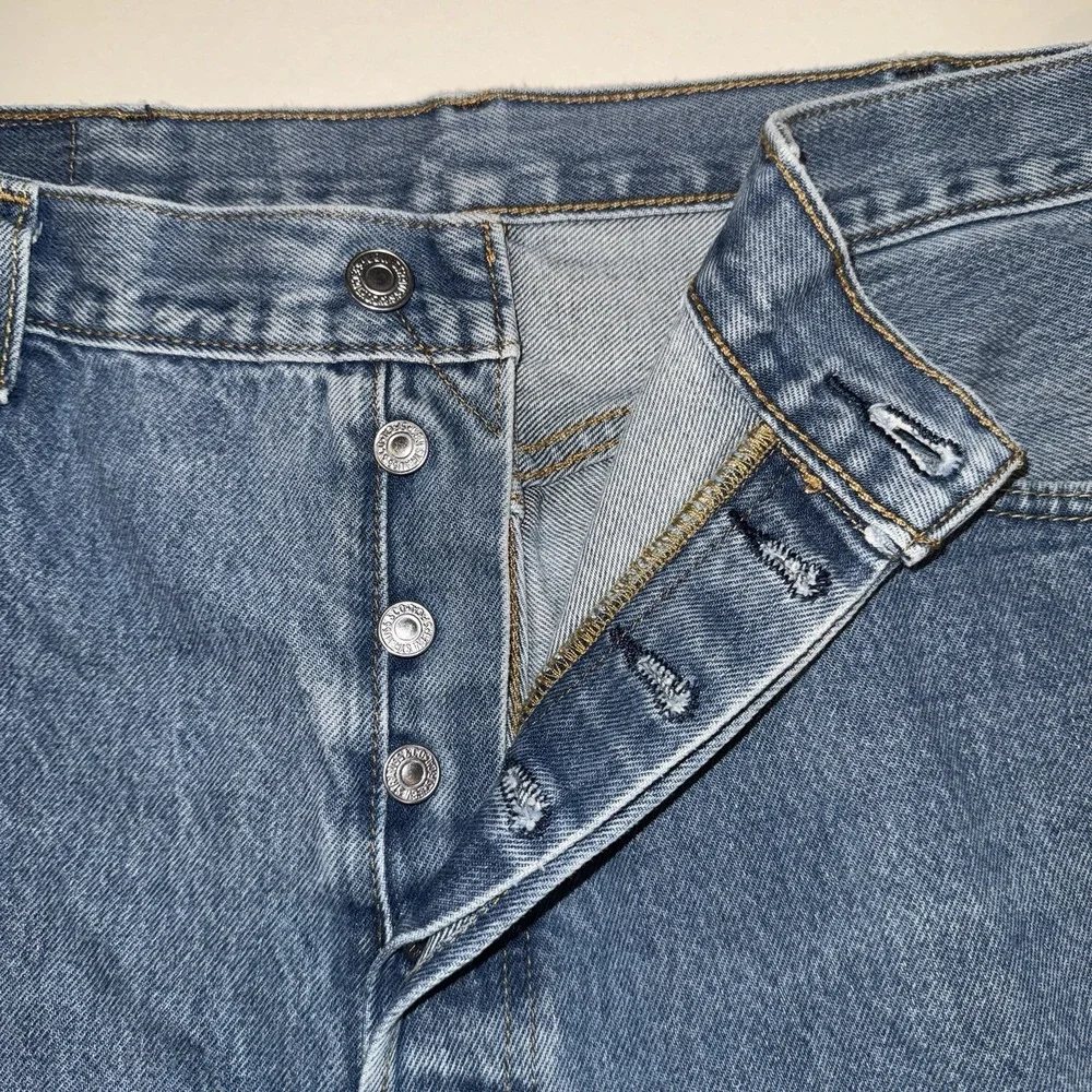 Levi’s 501 Jeans 38x38 (36x34) Button Fly Medium Wash Straight Leg Western